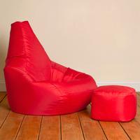 High Back Pod & FREE Footstool Red