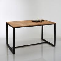 Hiba Oak and Steel 4-Seater Table