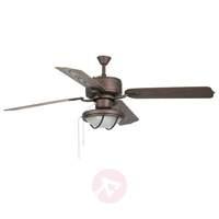 hierro ceiling fan even for outside brown