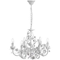 Hill Interiors Cream 6 Lamp Leafy Chandelier