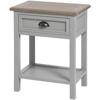 Hill Interiors Churchill Grey 1 Drawer Bedside Table