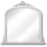 hill interiors antique white over mantle mirror