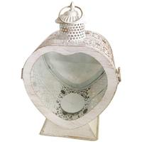 Hill Interiors Antique White Heart Lantern