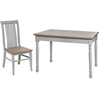 hill interiors churchill grey dining set with 4 chairs