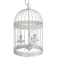 Hill Interiors White Birdcage Chandelier