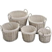 Hill Interiors Set of - 5 Log Baskets