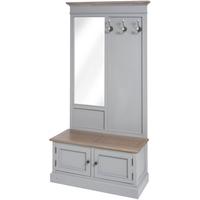 Hill Interiors Churchill Grey Mirrored Hall Unit