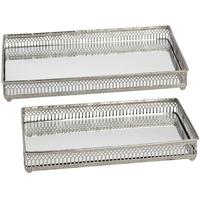 Hill Interiors Rectangular Nickel Plated Tray