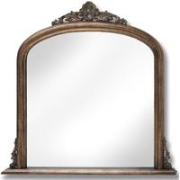 Hill Interiors Antique Gold Overmantle Mirror