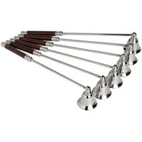 Hill Interiors Chrome Snuffers Wood Handle (Set of 6)