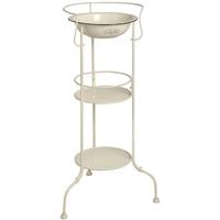 Hill Interiors Cream 2 Shelf Stand with Basin