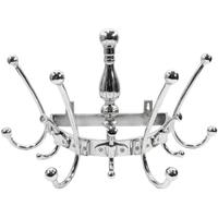 Hill Interiors Wall Mounted Silver Hat Coat Rack