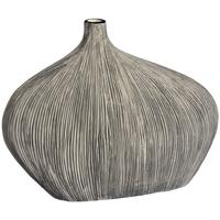 hill interiors modern stone style flat broad asymmetrical vase