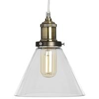 Hill Interiors Glass Cone Pendant Lamp