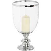 Hill Interiors Nickel Candle Lamp - Round