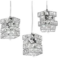 hill interiors silver cube pendant lamp