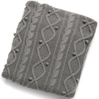 Hill Interiors Grey Woollen Throw