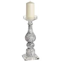 Hill Interiors Grey Marble Effect Candle Column - Tall