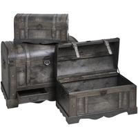 hill interiors dome topped antique effect trunks set of 3