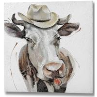 Hill Interiors Comedy Cow Oil Painting