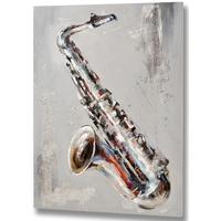 Hill Interiors Jazzy Saxophone Oil Painting