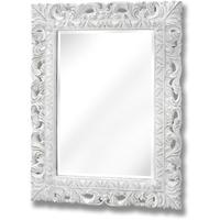 Hill Interiors Ornate Antique White Leaf Wall Mirror