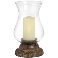 hill interiors hand carved hurricane lamp with glass shade