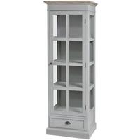 hill interiors churchill grey 1 drawer glazed display unit