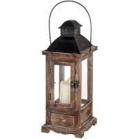 Hill Interiors Antique Brown Wooden Lantern