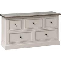 Hill Interiors Studley Low Chest of Drawer - 5 Drawer