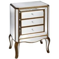 Hill Interiors Venetian Mirrored Bedside Cabinet - 3 Drawer