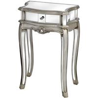 hill interiors argente mirrored lamp table 1 drawer