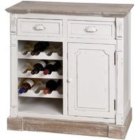 Hill Interiors New England Kitchen Cabinet with Wine Rack