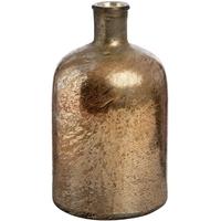 hill interiors rose gold metallic lustre glass bottle vase