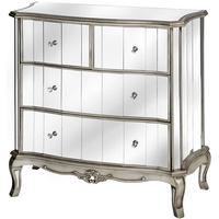 hill interiors argente mirrored chest of drawer 22 drawers