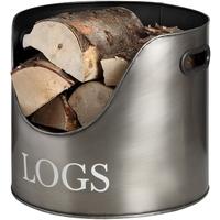 Hill Interiors Antique Pewter Log Storage