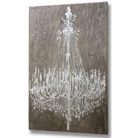 Hill Interiors Textured Cement Effect Chandelier Wall Art