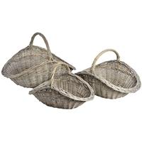 Hill Interiors Wicker Flower Baskets (Set of 3)