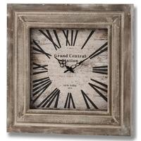 Hill Interiors Grand Central Station Wooden Clock - Square