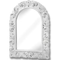 hill interiors ornate antique white carved wall mirror