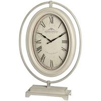 hill interiors cream oval mantel clock on metal stand large