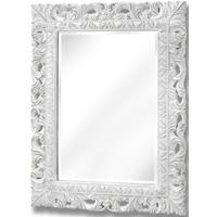 Hill Interiors Ornate Antique White Leaf Wall Mirror