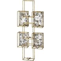 hill interiors gold candle holder with mirror backing