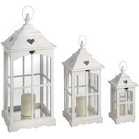 hill interiors lanterns with heart cutout set of 3