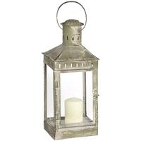 Hill Interiors Duck Egg Blue Iron Lantern - Rectangular