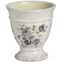 hill interiors ceramic floral shaped planter