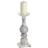 hill interiors tall grey marble effect candle column