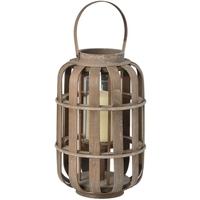 Hill Interiors Wooden Lantern for Led Candle with Rope Handle