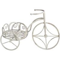 hill interiors antique white iron bicycle flower stand