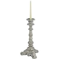 hill interiors white resin candle pillar